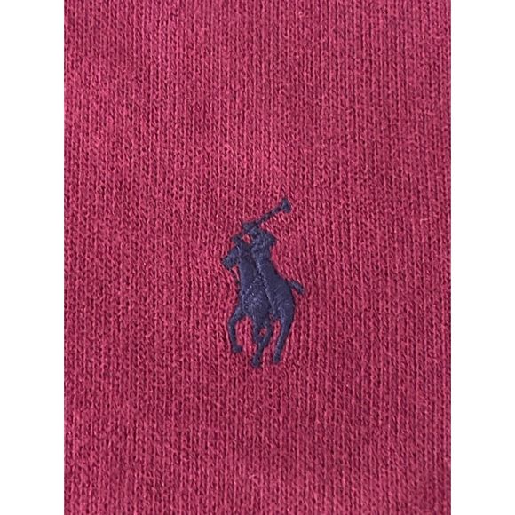 Polo Ralph Lauren Men's Size M Pullover Sweater Quarter Zip Burgendy - Picture 6 of 8